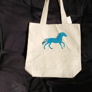 Canvas, horse tote bag